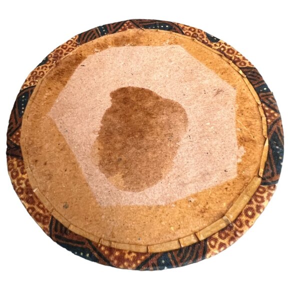 Vtg 1970s Set 12 COASTERS Boho / MCM Batik Fiber Coasters with Lidded Box 3.5" - Picture 11 of 16